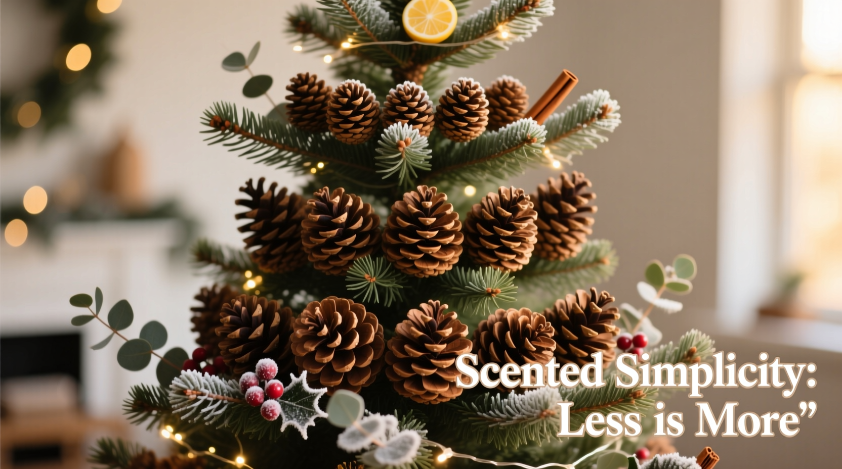how to layer scented pinecones in a christmas tree without overwhelming guests