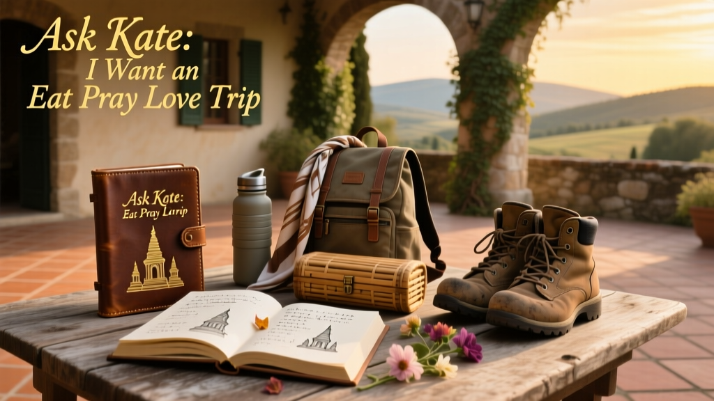 Ask Kate: I Want an Eat Pray Love Trip — Realistic Planning, Gear, and Itinerary Advice for Solo Travelers