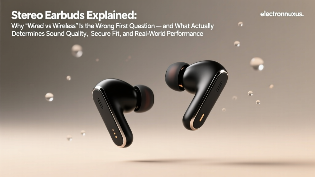 Stereo Earbuds Explained: Why 'Wired vs Wireless' Is the Wrong First Question — and What Actually Determines Sound Quality, Secure Fit, and Real-World Performance