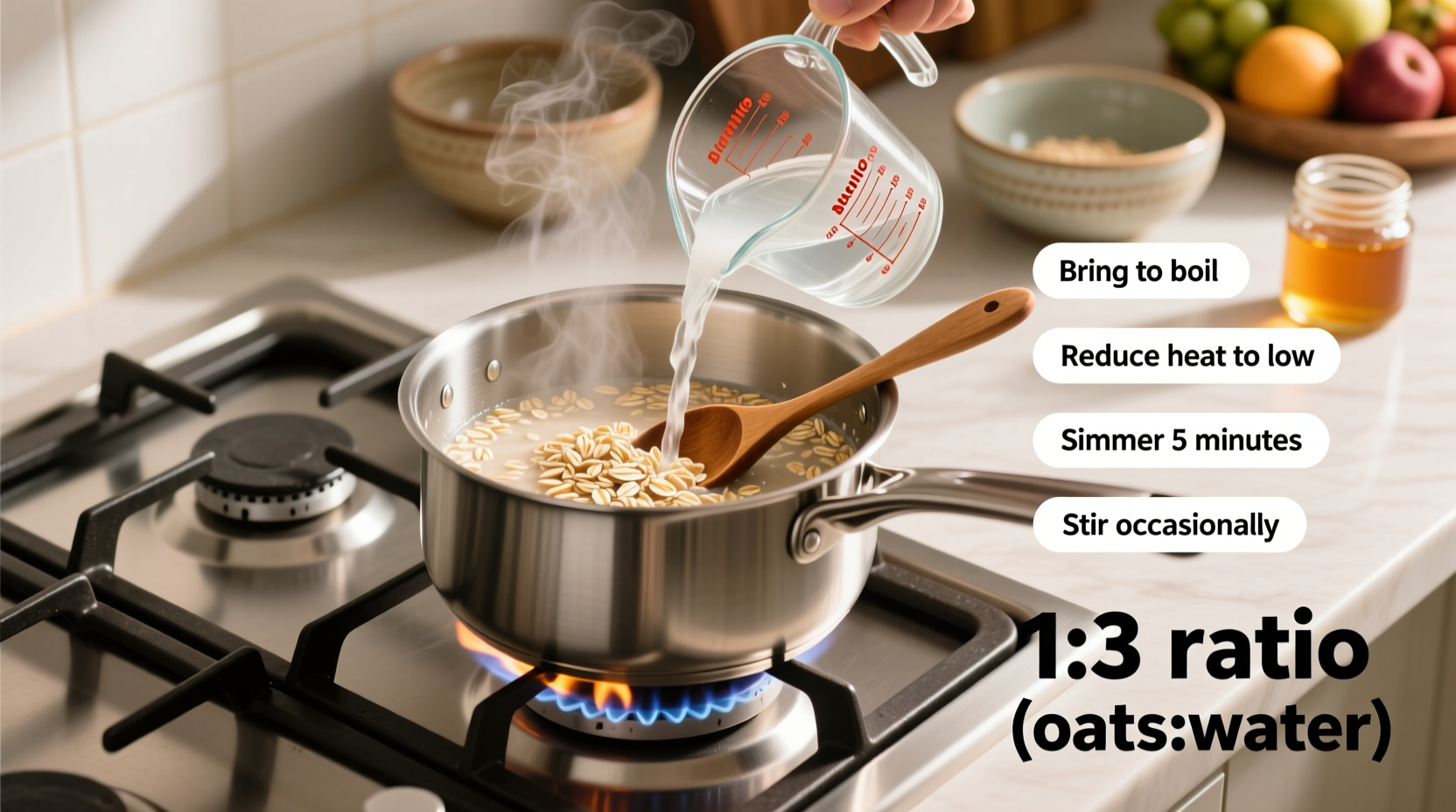 how to cook oatmeal on the stove