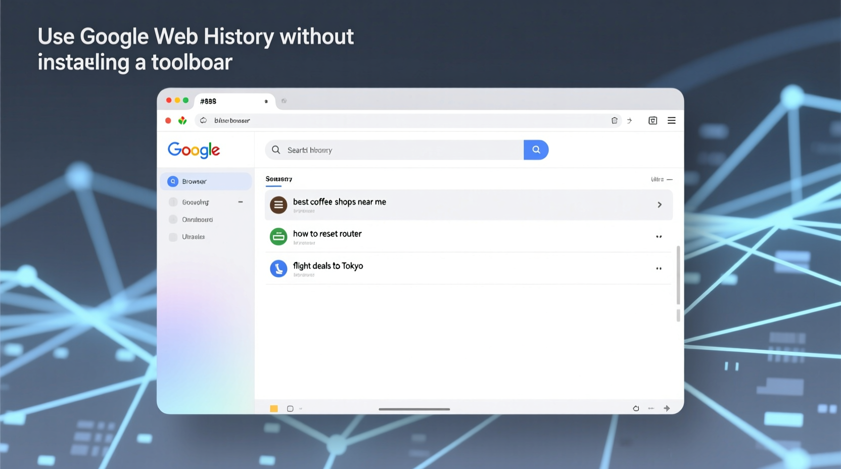 use google web history without installing a toolbar