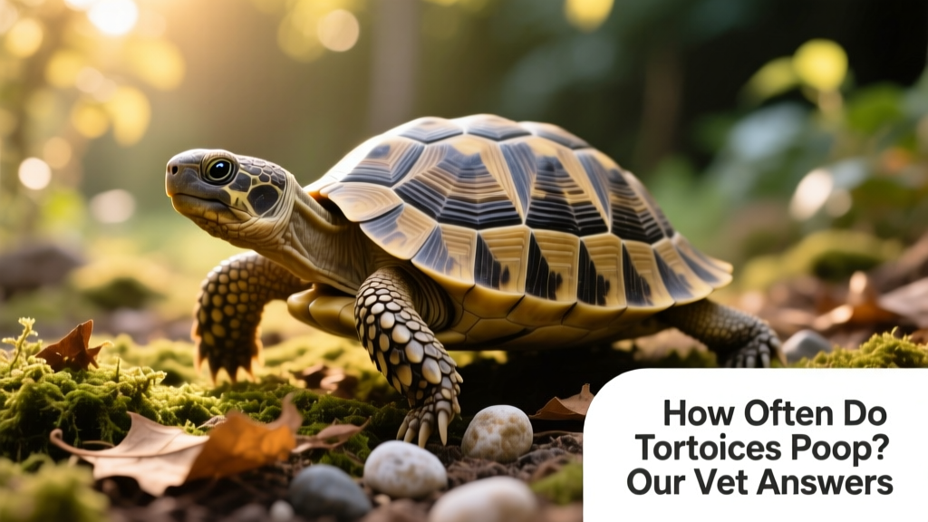 Side view of a healthy Hermann’s tortoise on natural substrate, alert and active