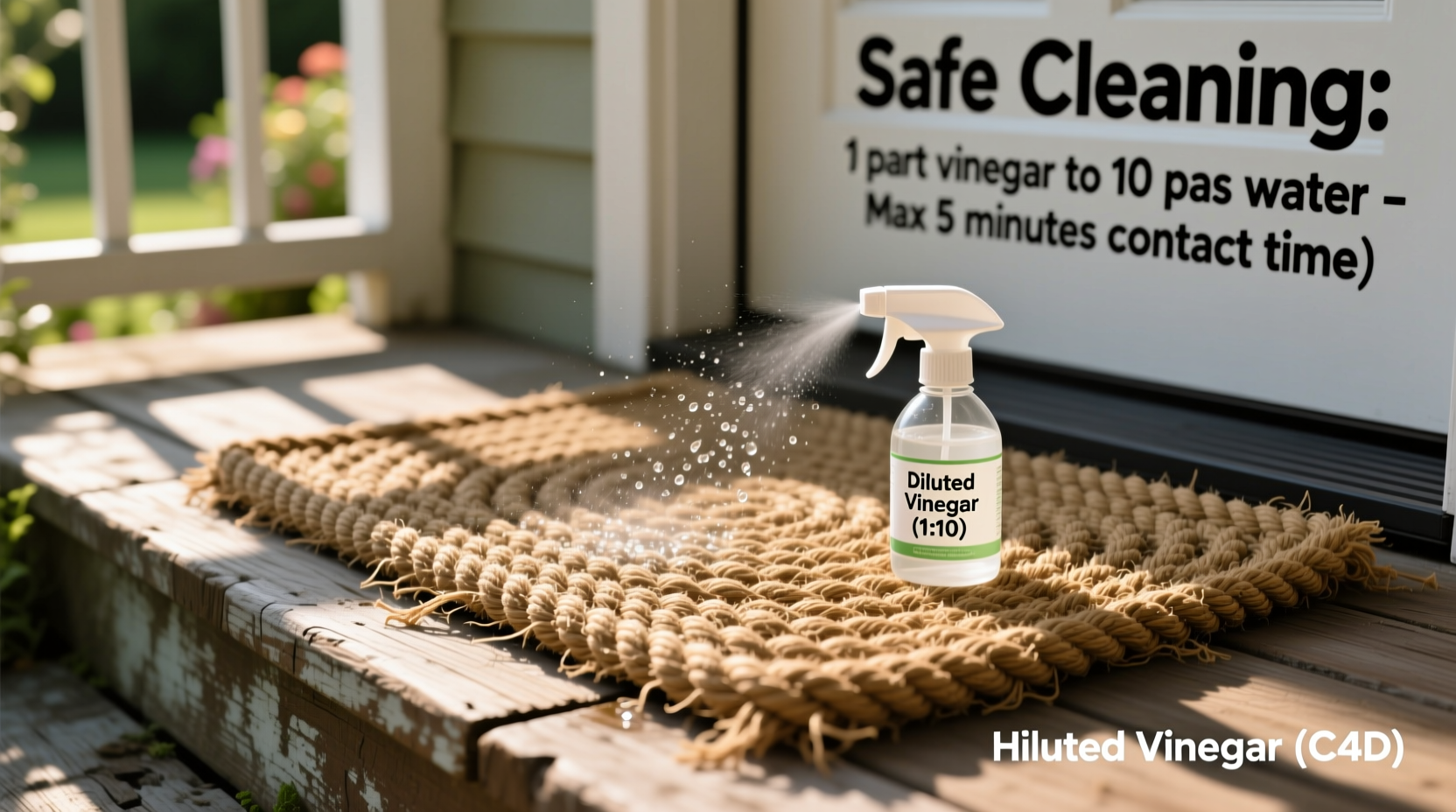 hemp doormat vinegar cleaning guide