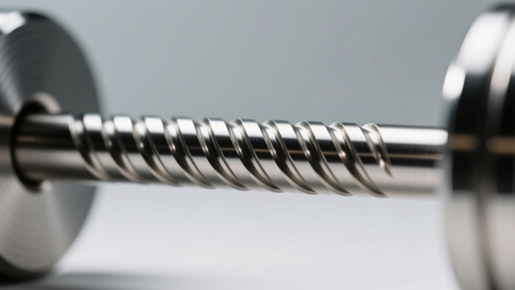 Close-up of internal threading on a titanium barbell, showing smooth, burr-free machined grooves under high magnification.