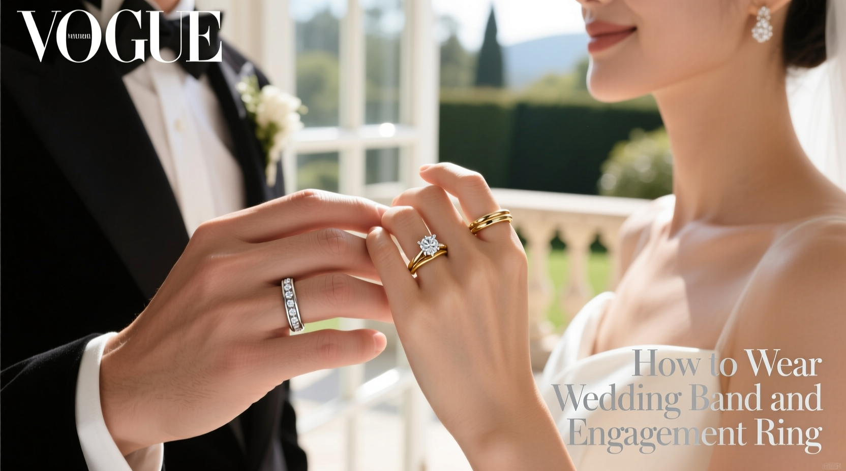 how to wear wedding band and engagement ring