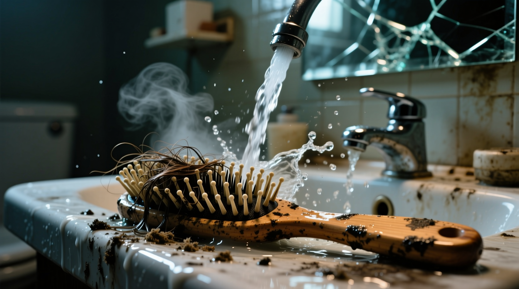 get a filthy hairbrush looking like new in under a minu