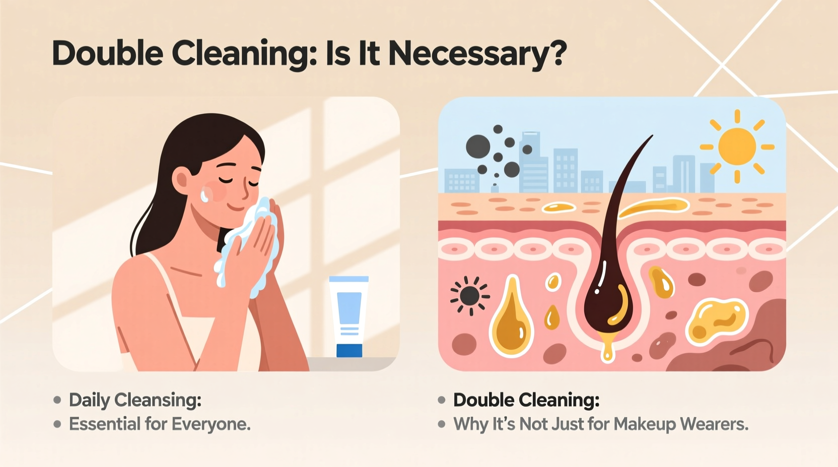 double cleansing is it necessary for non makeup wearers or just a trend