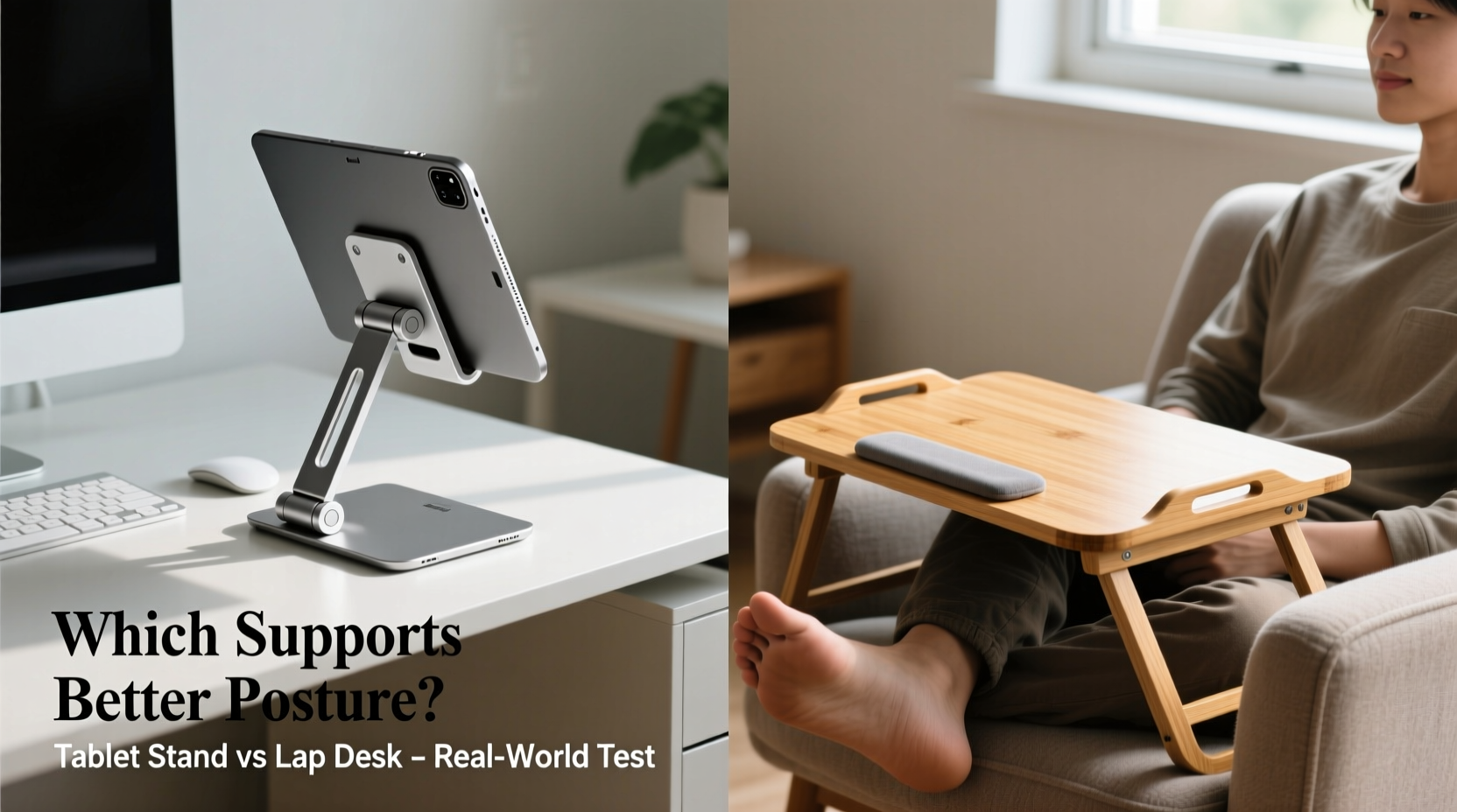 tablet stand vs lap desk which supports better posture at home