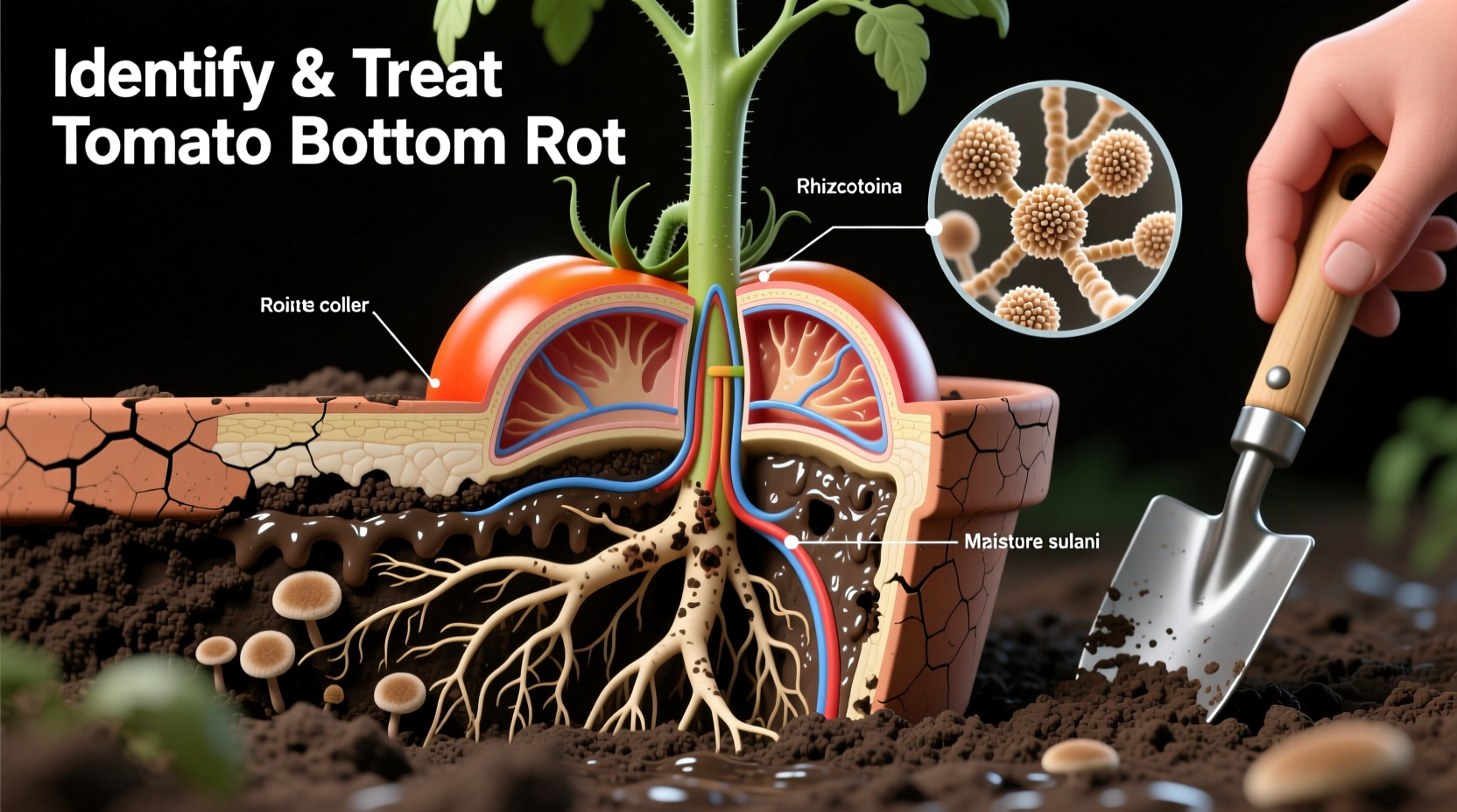how to identify and treat bottom rot in tomatoes