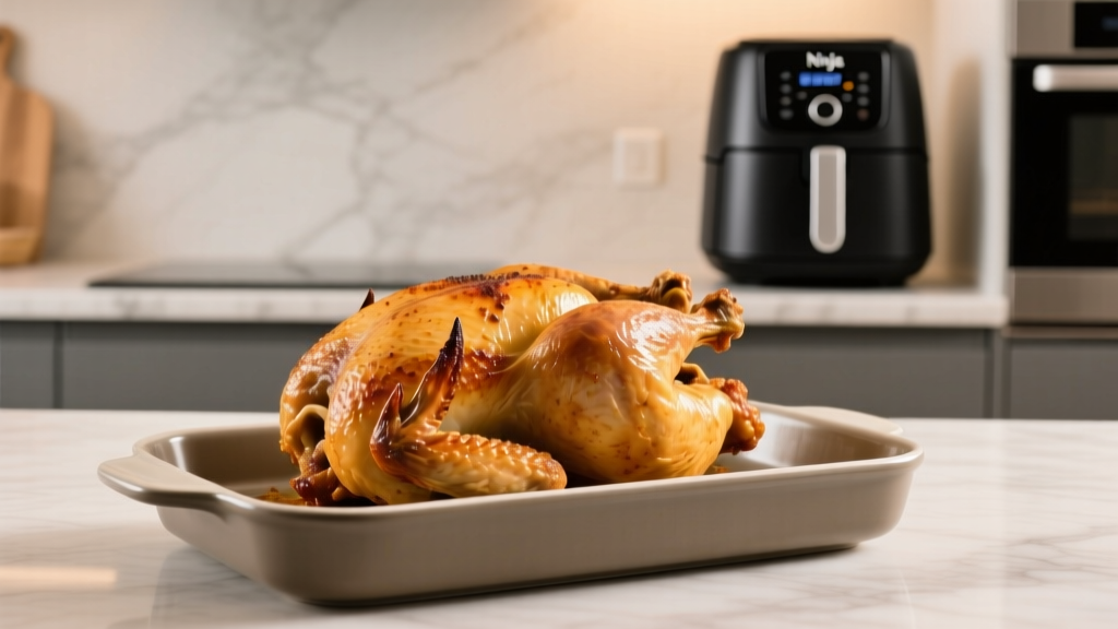 Perfect Roast Chicken in Ninja Dual Air Fryer