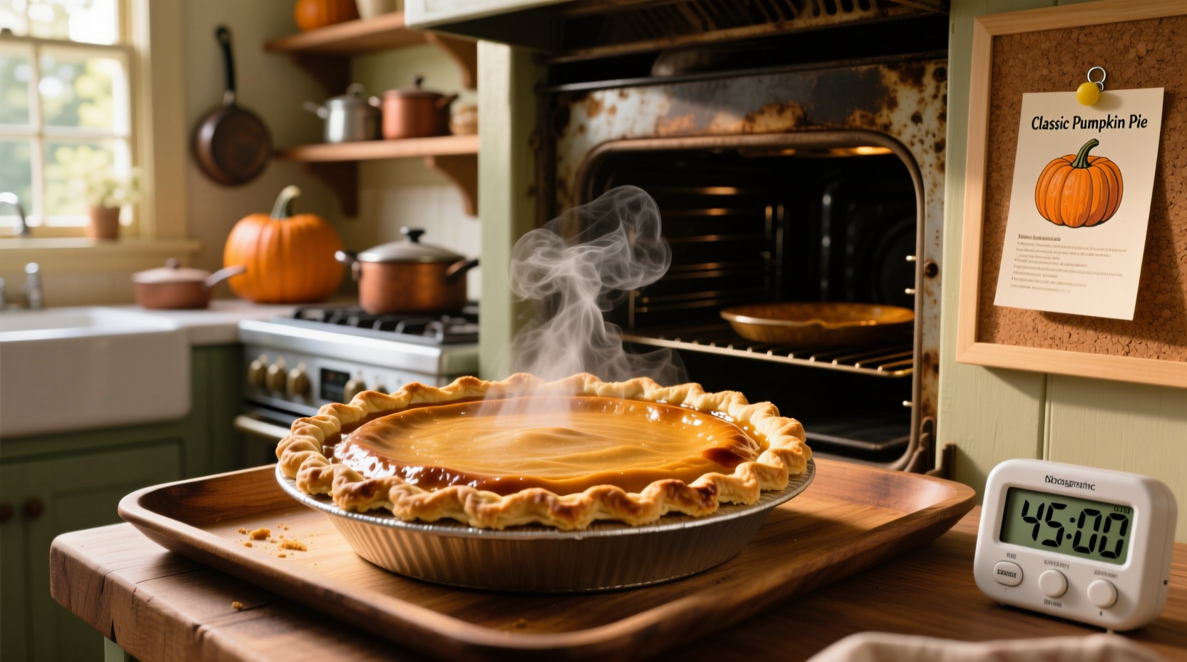 how long to cook pumpkin pie