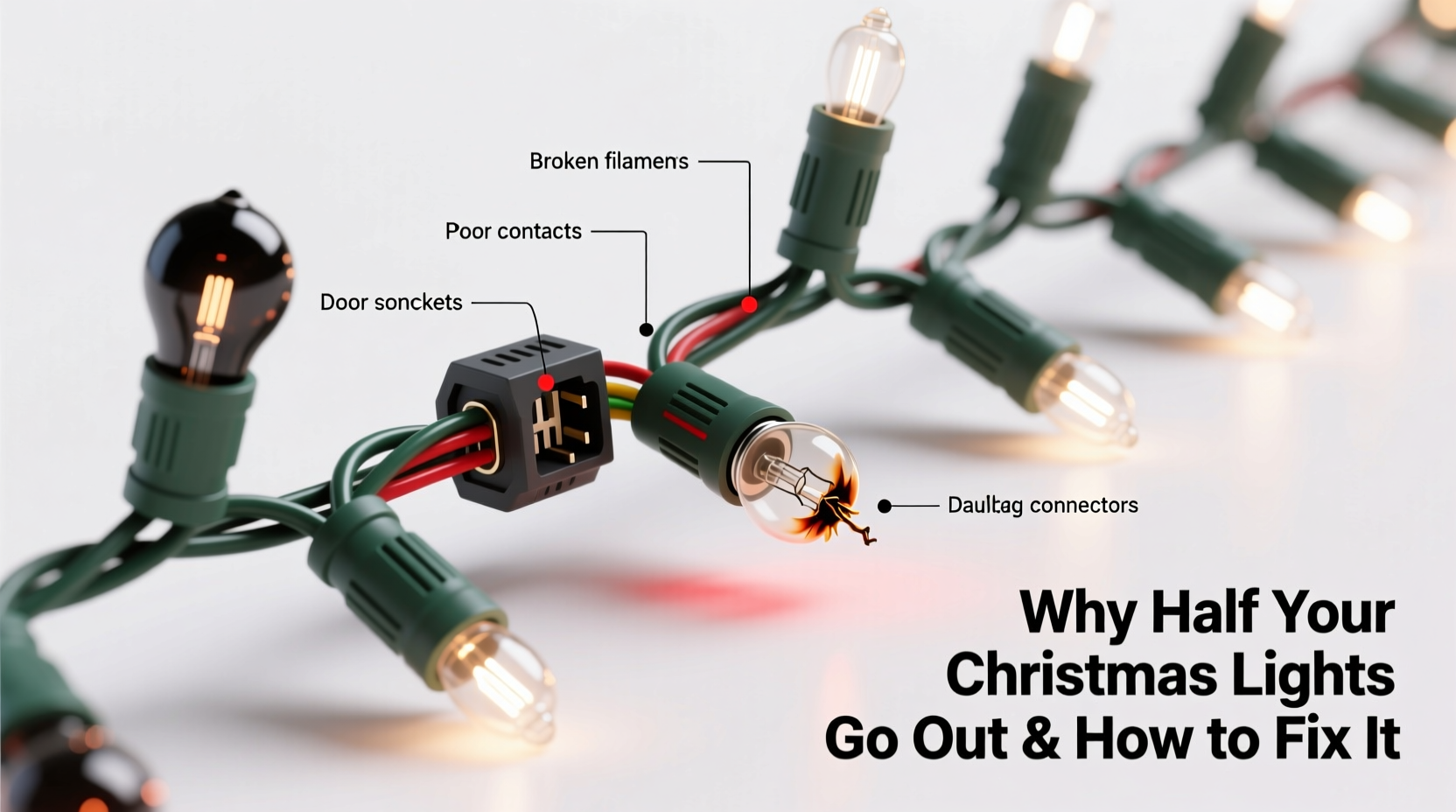 why does half my strand of christmas lights go out and how to troubleshoot it