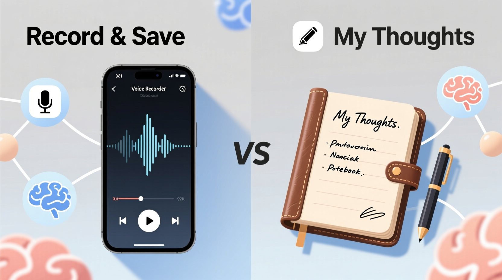voice recorder app vs notebook which helps memory retention