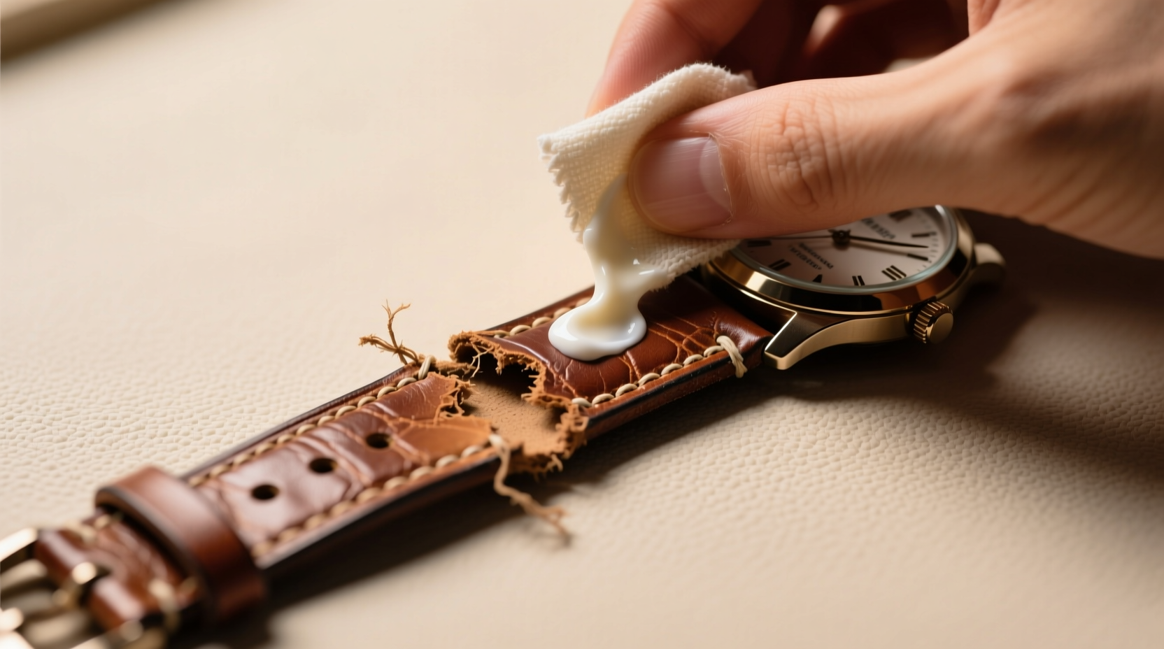 how to fix leather watch straps after the wash