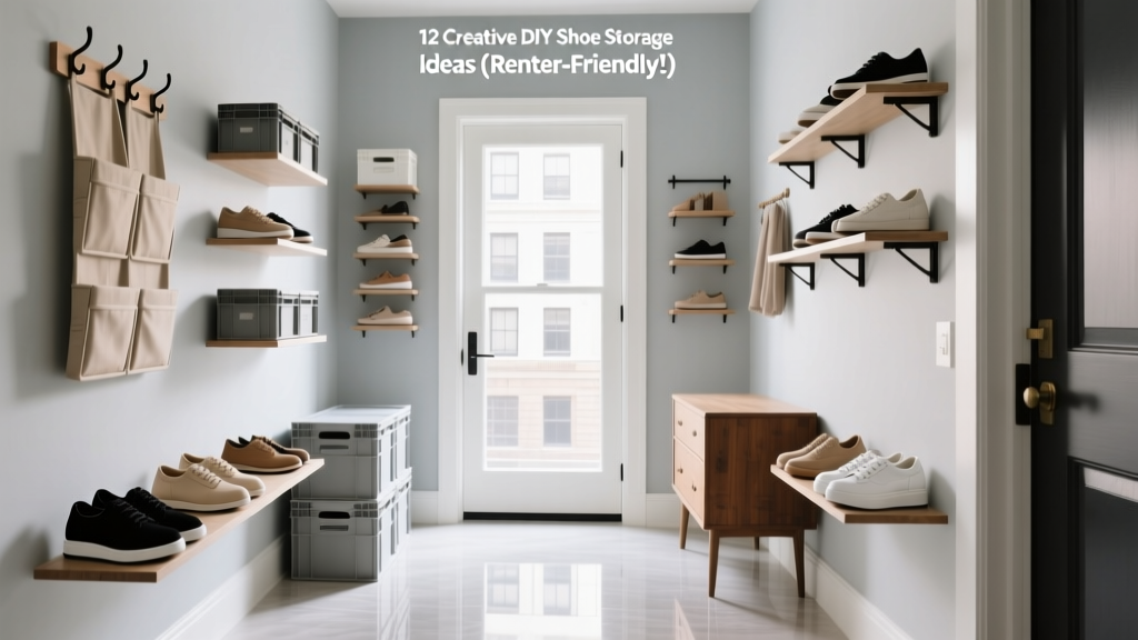 12 Creative DIY Shoe Storage Ideas (Renter-Friendly!)