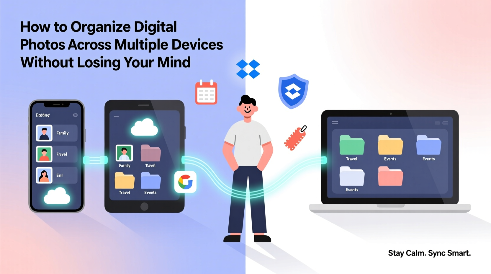 how to organize digital photos across multiple devices without losing your mind