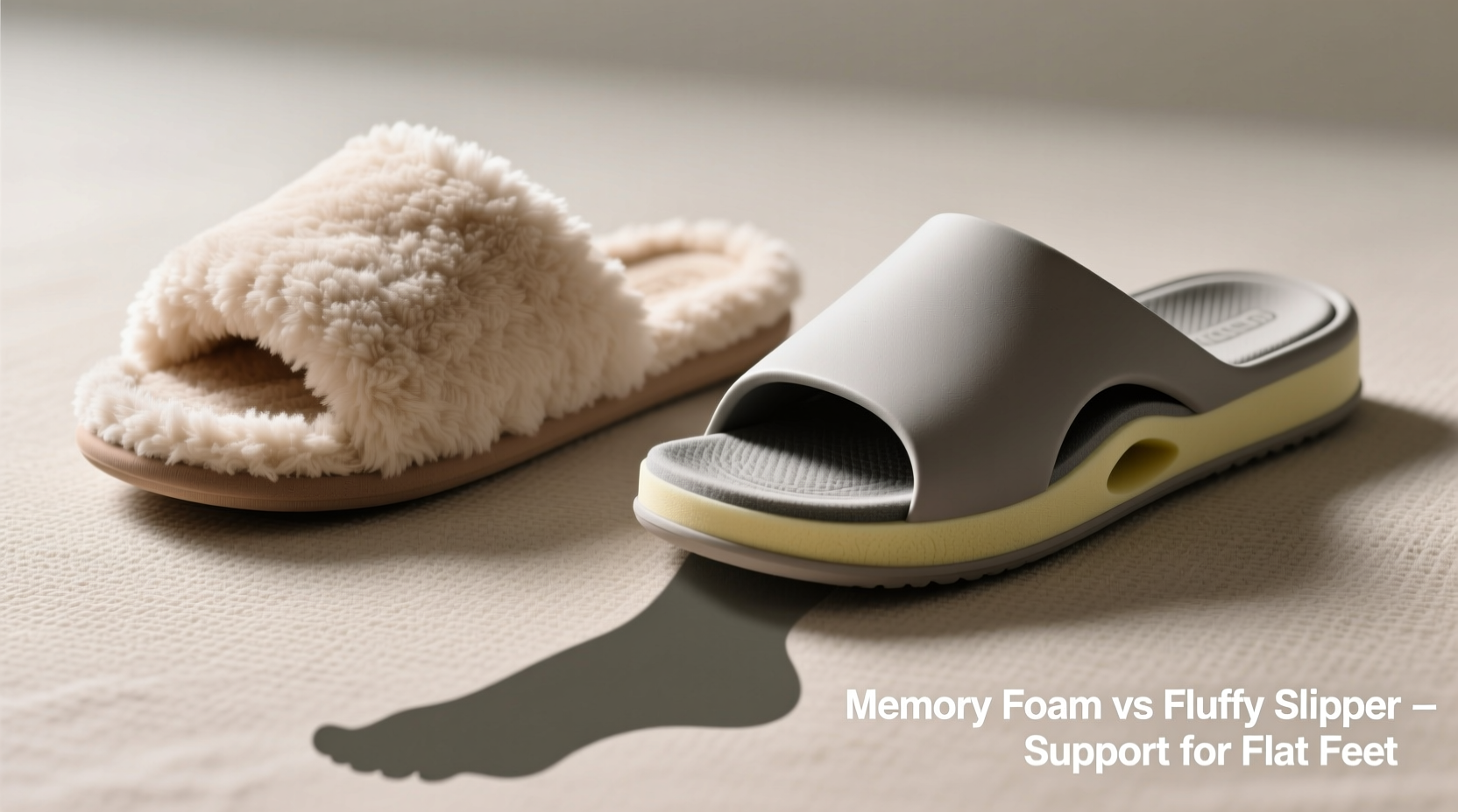 fluffy slippers vs memory foam which provides better support for flat feet