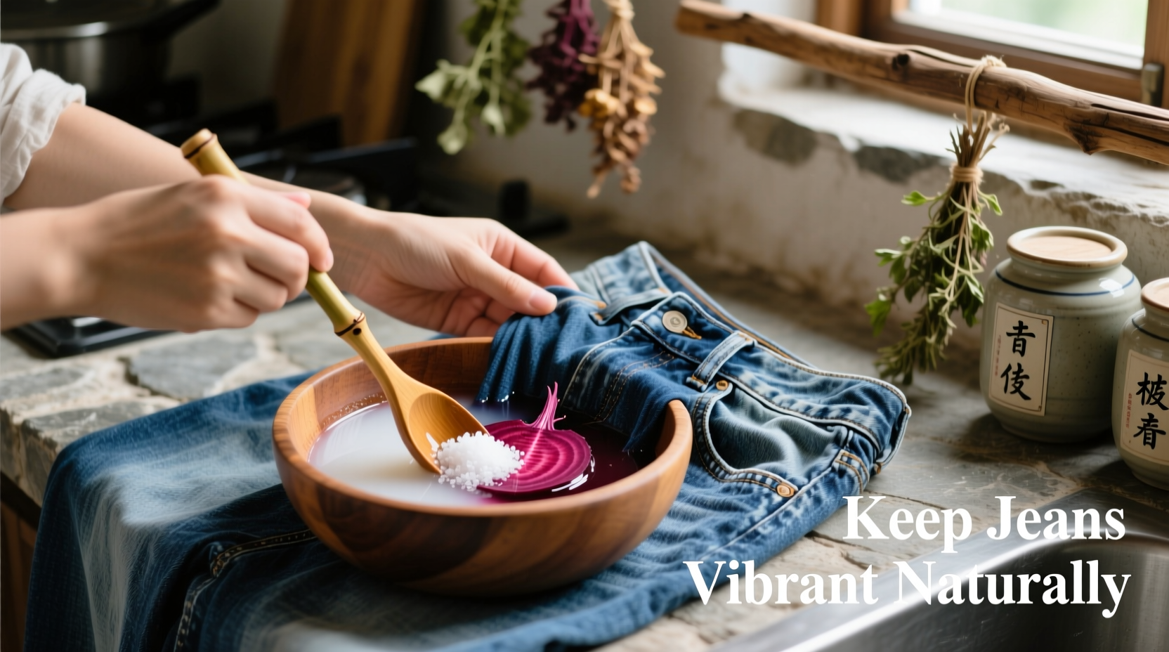 how to keep jeans from fading after multiple washes using natural methods