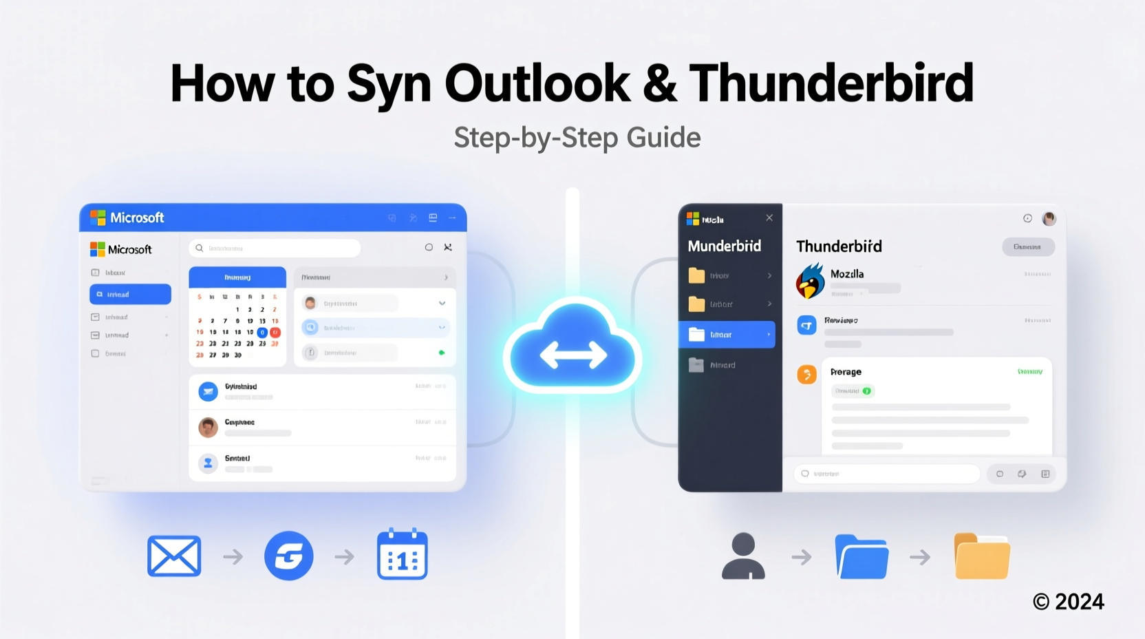 how to sync your desktop email client outlook or thund