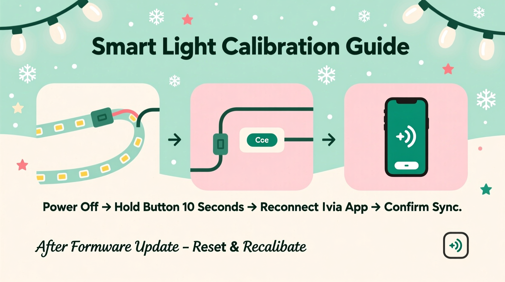 how to calibrate smart christmas lights after firmware updates