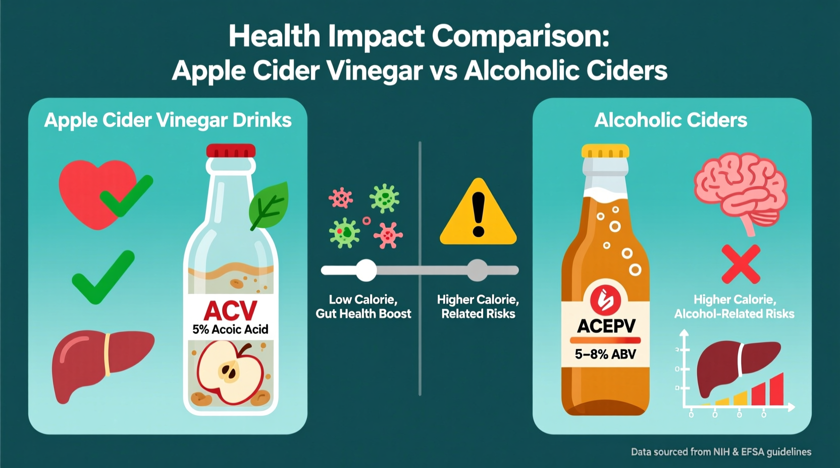 Apple Cider Vinegar Drinks Vs Alcoholic Ciders Health Impact Comparison