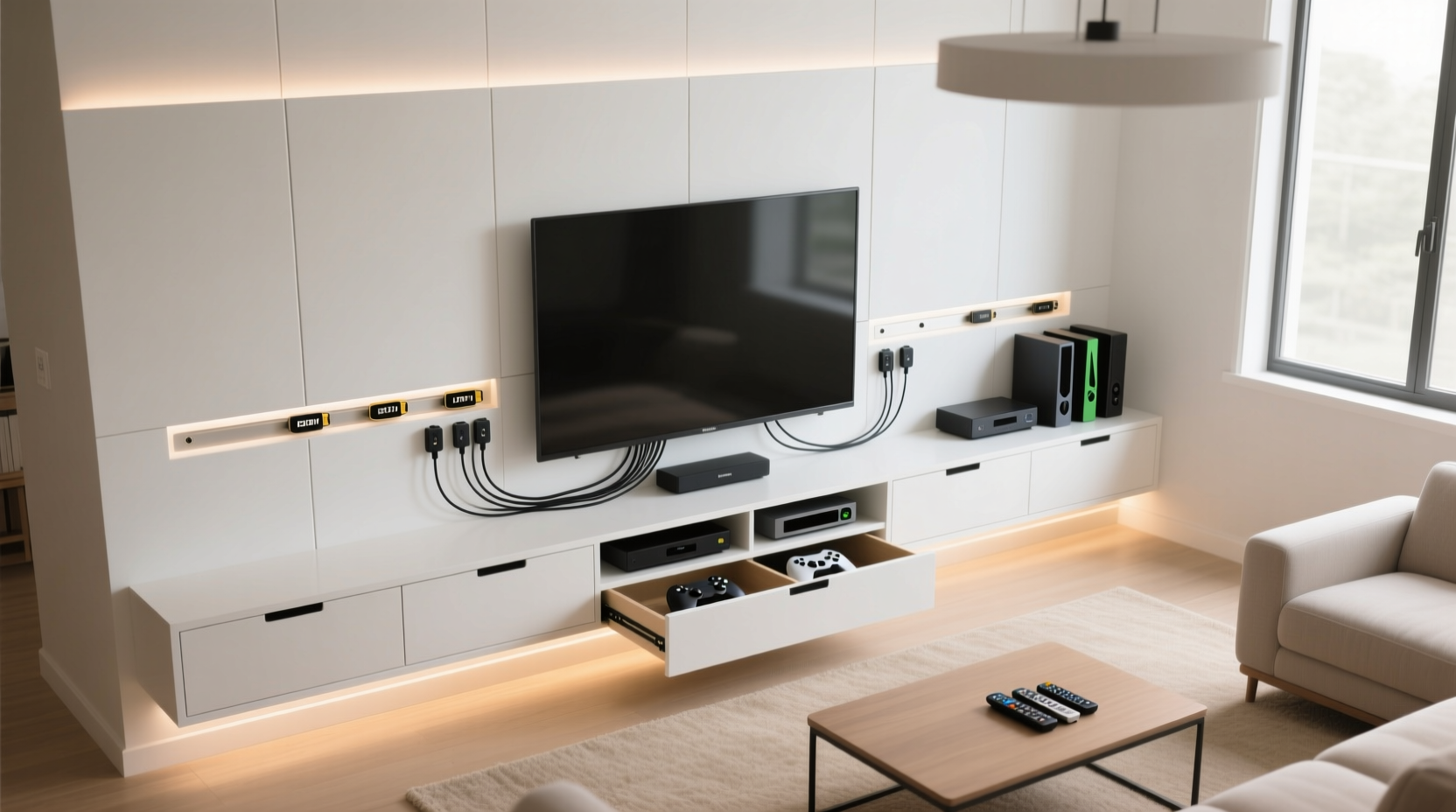 best ways to hide cords and clutter around your entertainment center