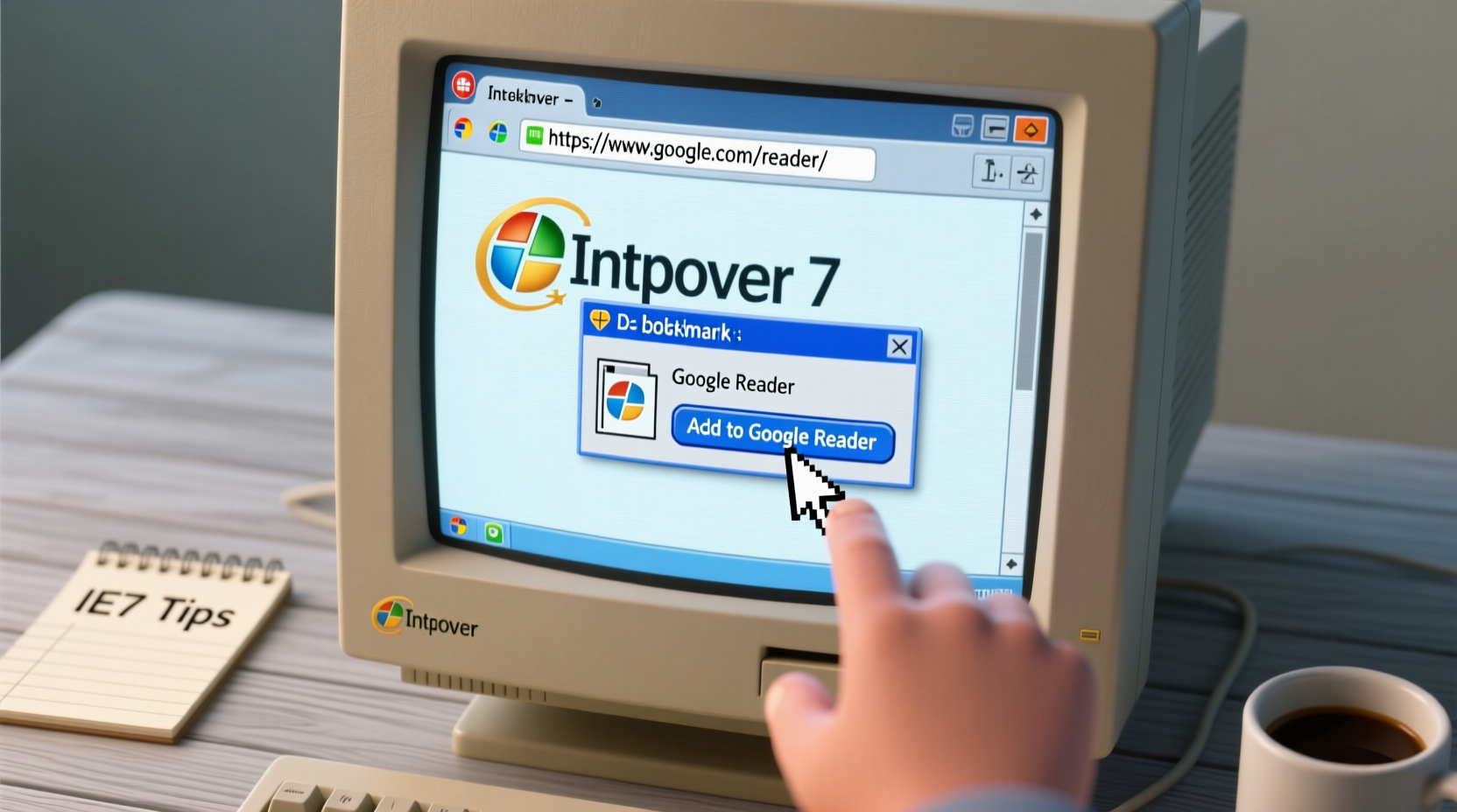 add feeds to google reader in ie7 with a bookmark