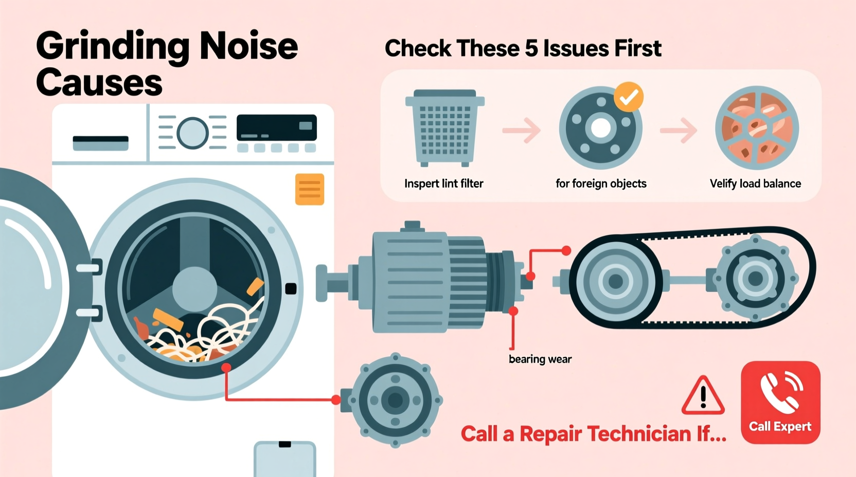 why is my washing machine making grinding noises and when to call a repair