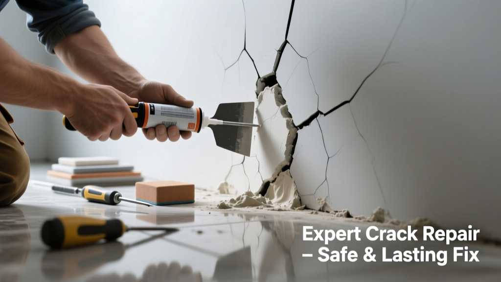 Fixing Noisy Settling Cracks in Walls and Floors