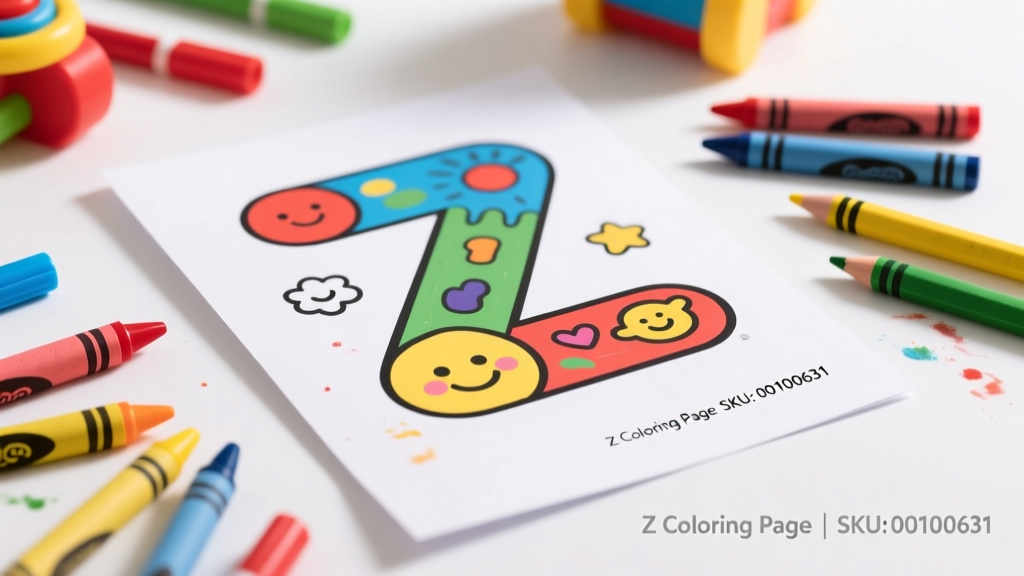 Letter Z Coloring Pages (ID: 00100631): Safety, Developmental Value, and Industry Standards for Early Literacy Tools