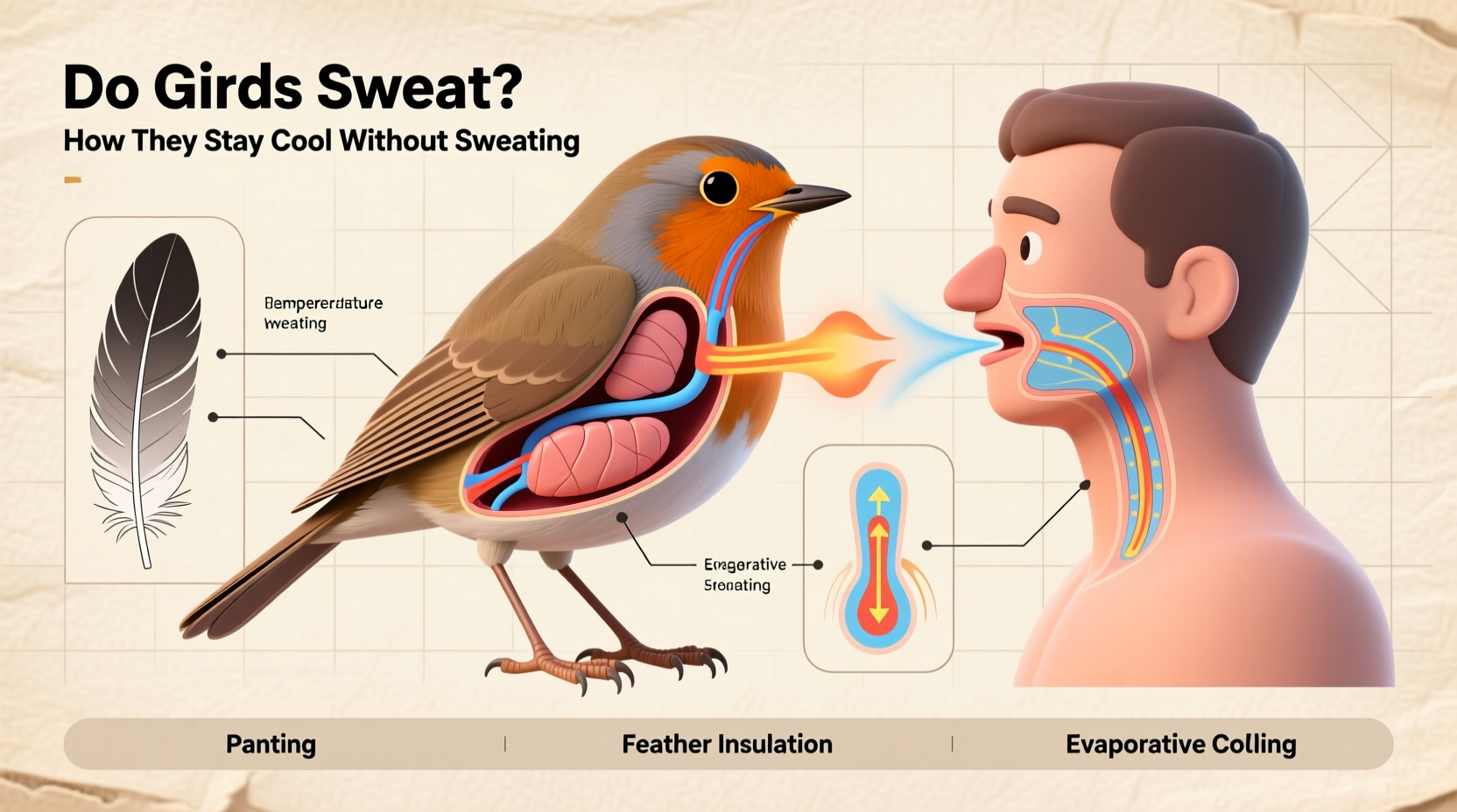 do birds sweat