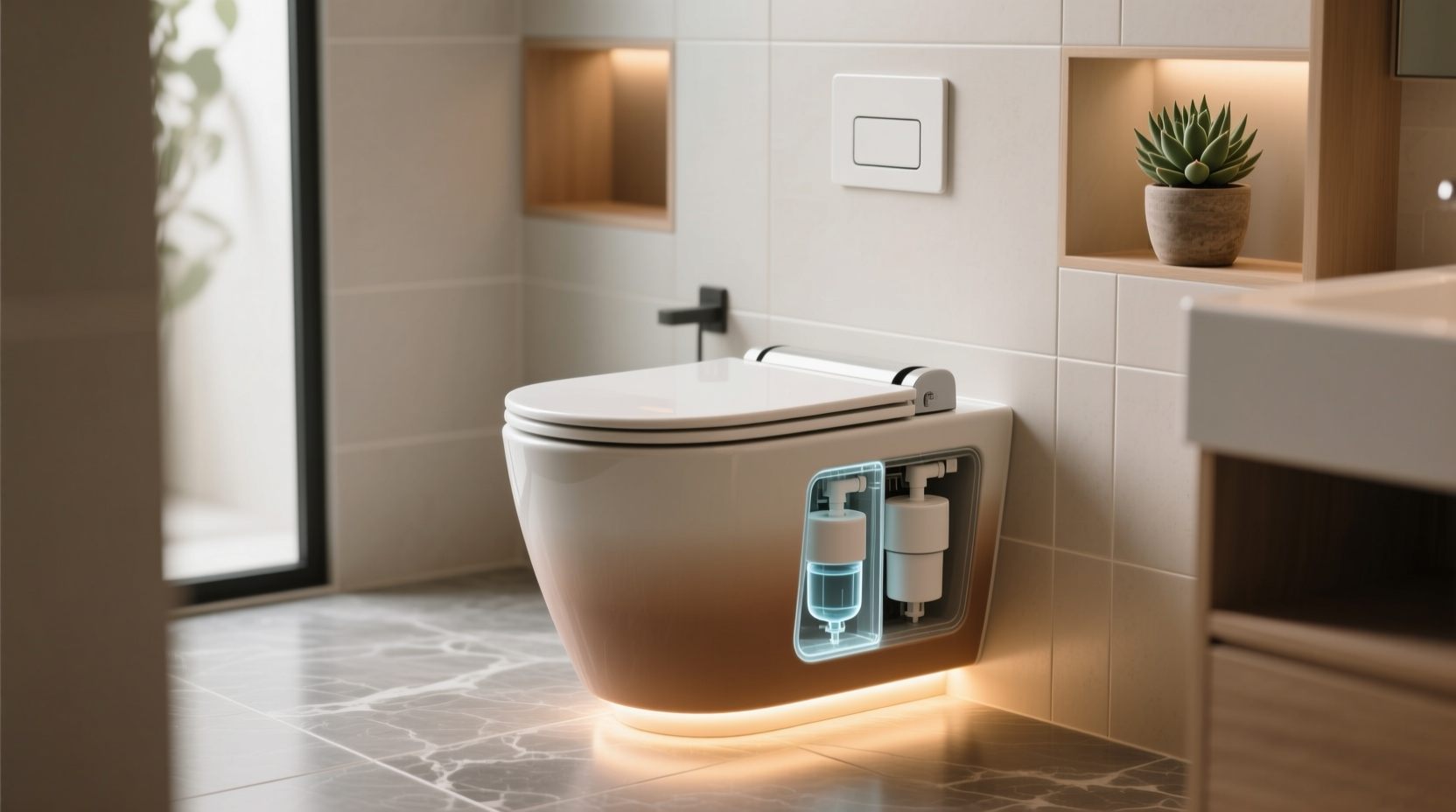make your toilet flush less water