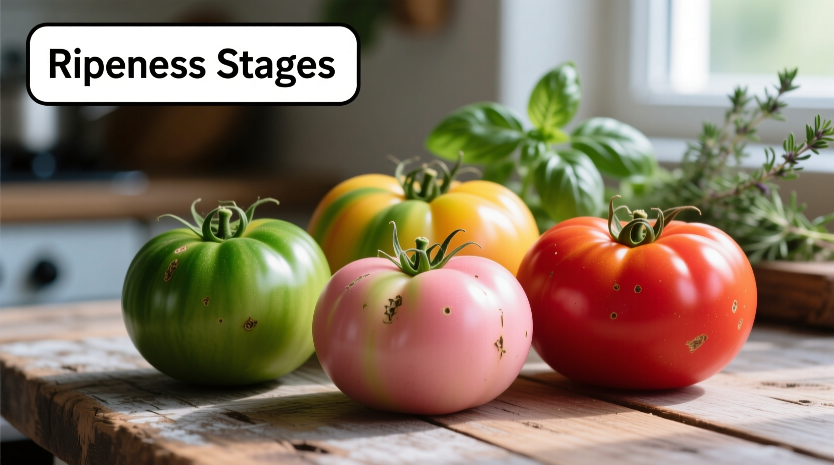Fresh tomatoes showing different ripeness stages