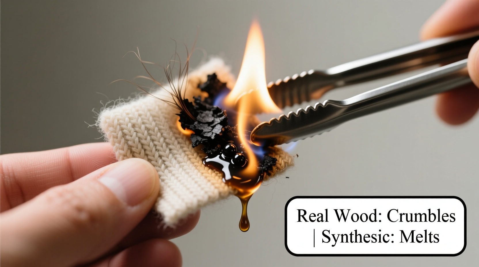 how to tell if your wool sweater is real or synthetic with a burn test