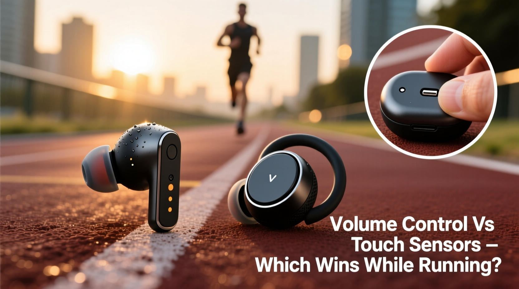 wireless earbuds with volume controls vs touch sensors which is easier while running