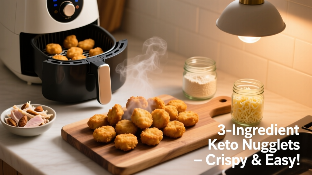 3 Ingredient Keto Nuggets in Air Fryer (Crispy & Easy!)