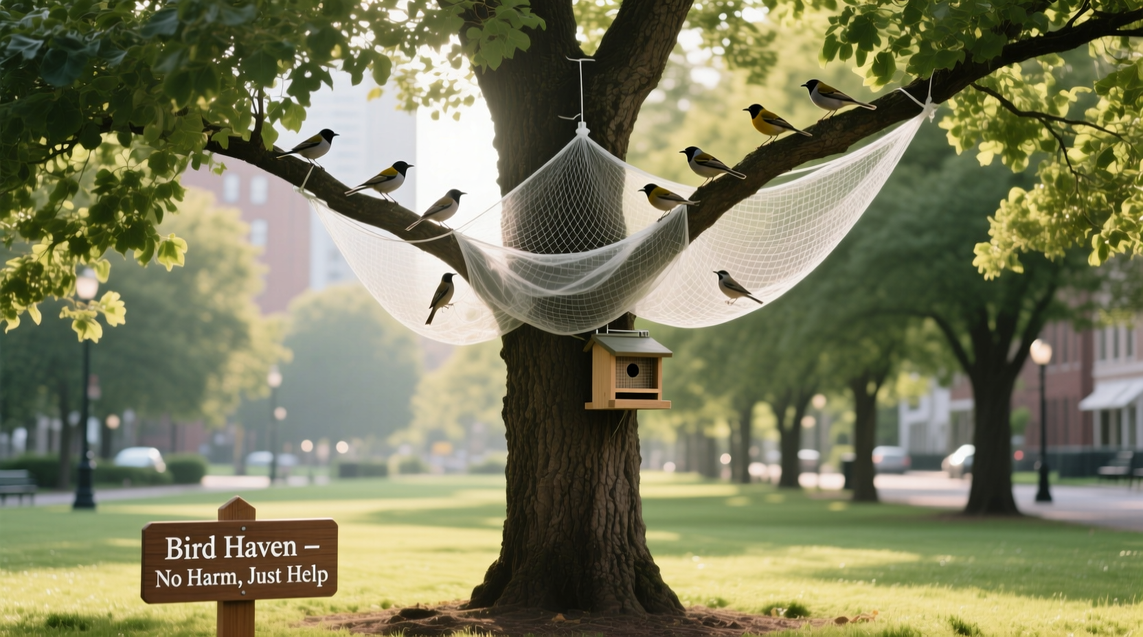 how to get rid of birds in trees