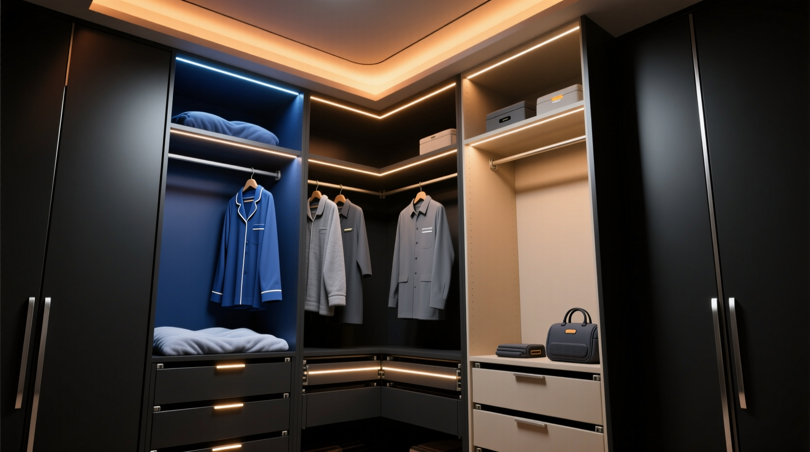 closet organization for night shift workers