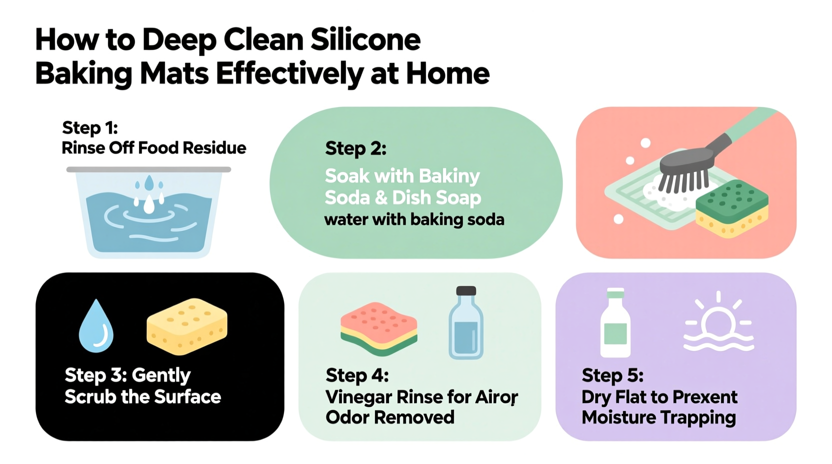 how to deep clean silicone baking mats effectively at home