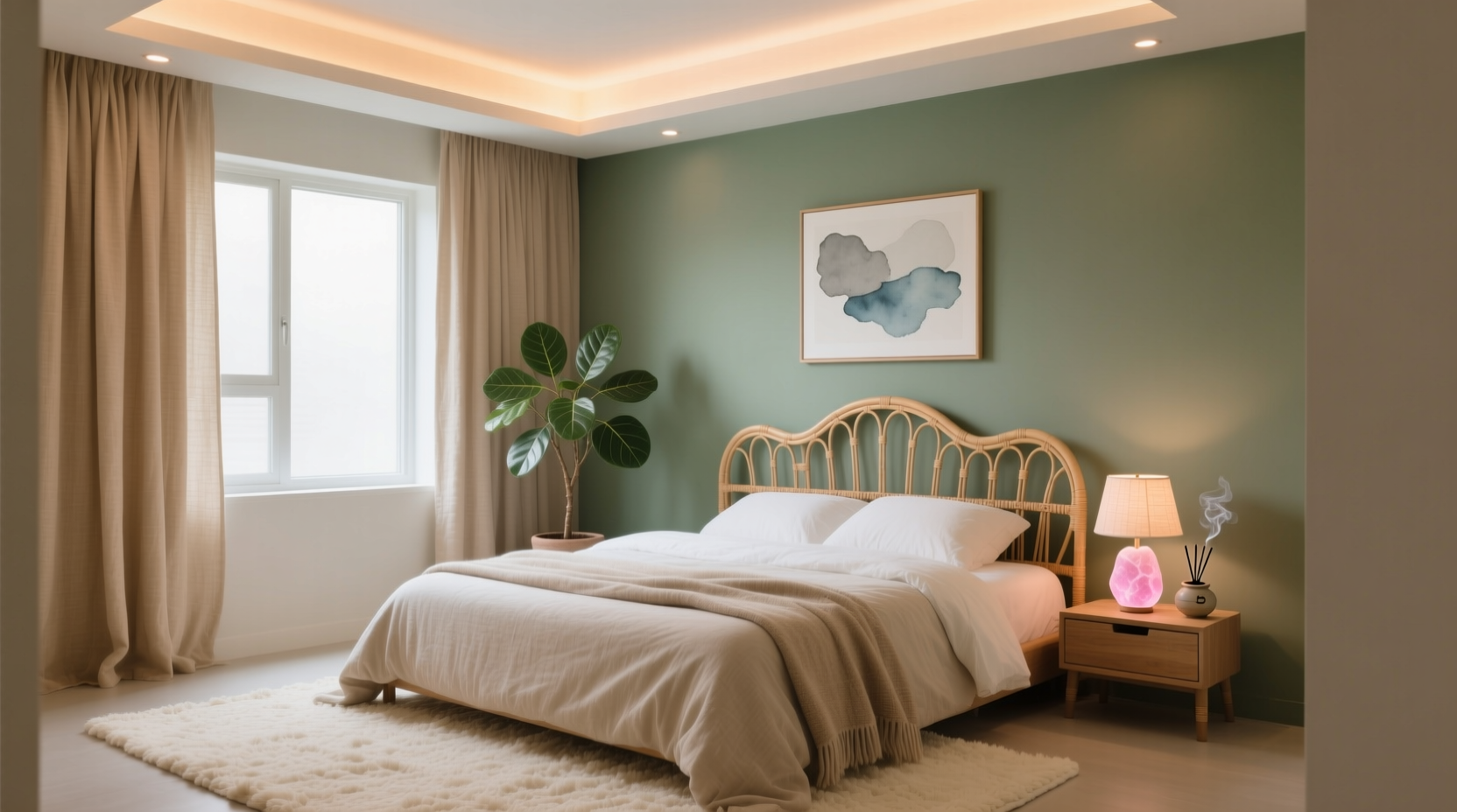 how to create a calming bedroom space without remodeling
