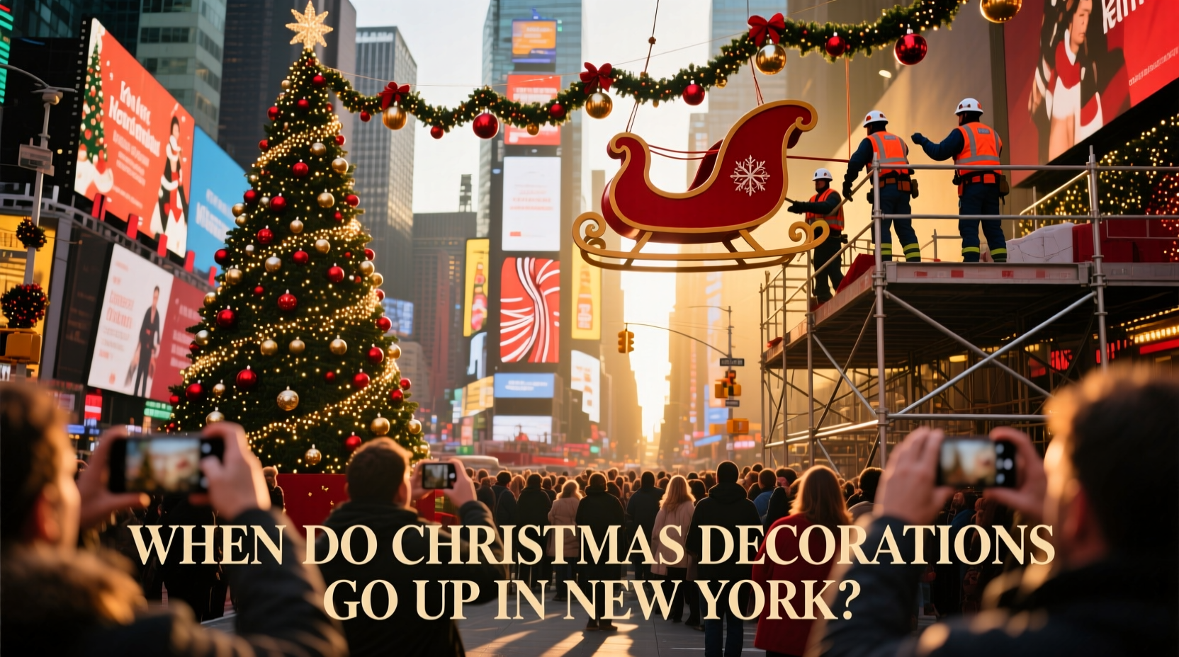when do christmas decorations go up in new york