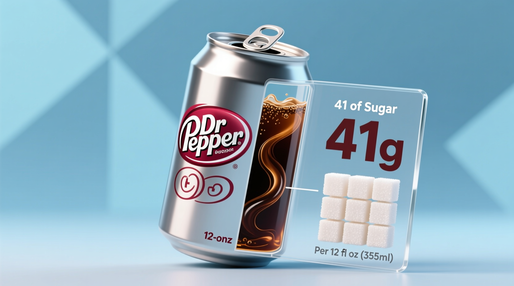 how much sugar is in a dr pepper can
