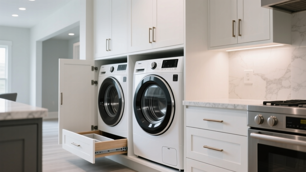 Washer & Dryer Gap Storage Cabinets: Smart Solutions