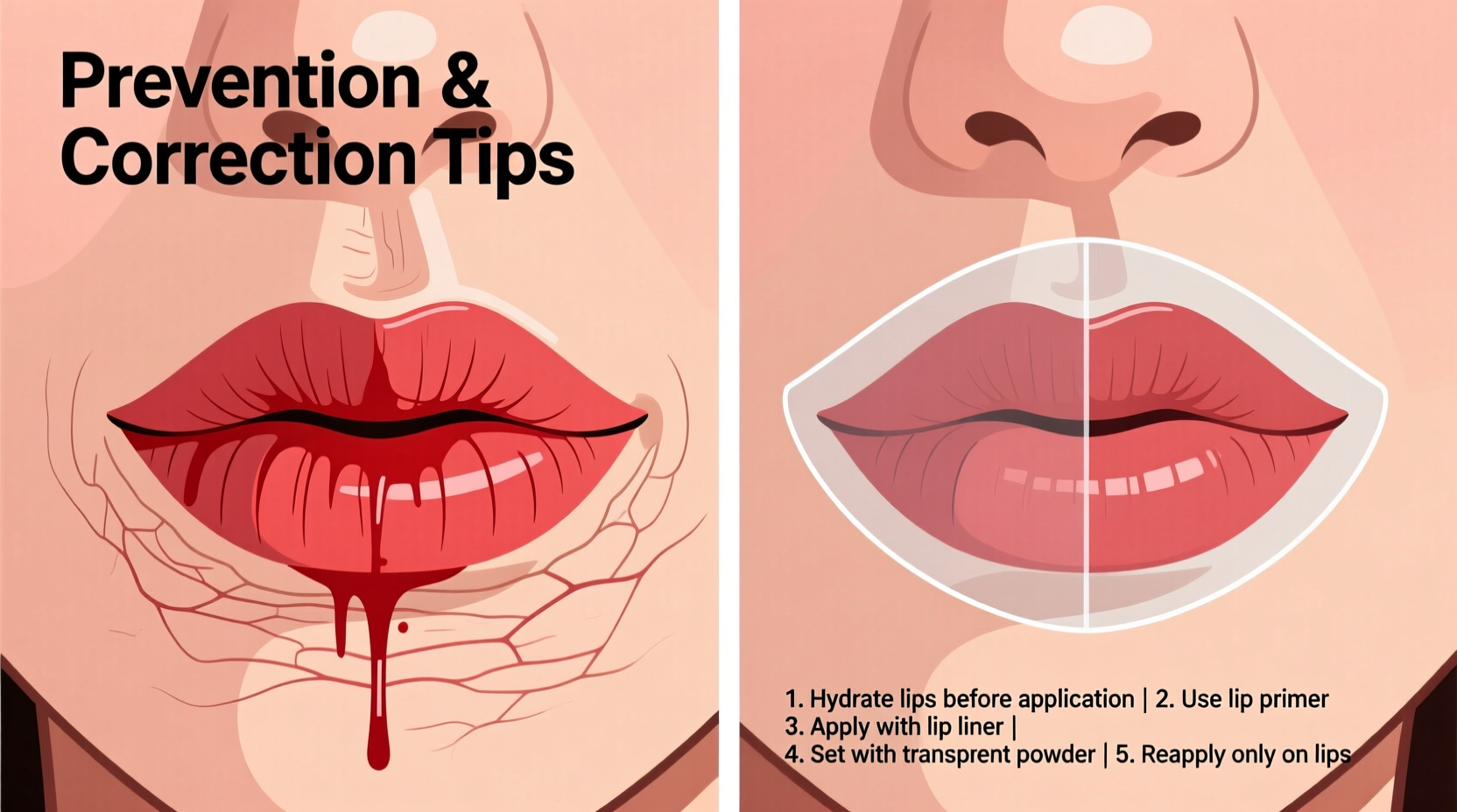 why is my lipstick bleeding into fine lines prevention and correction tips