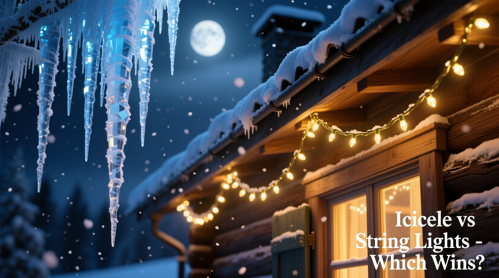 icicle vs string christmas lights which looks better on windows and eaves