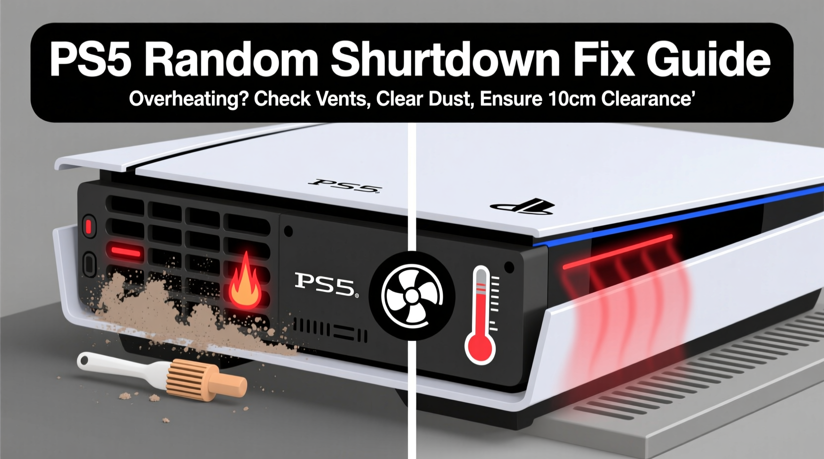 why does my ps5 shut off randomly during gameplay overheating fixes