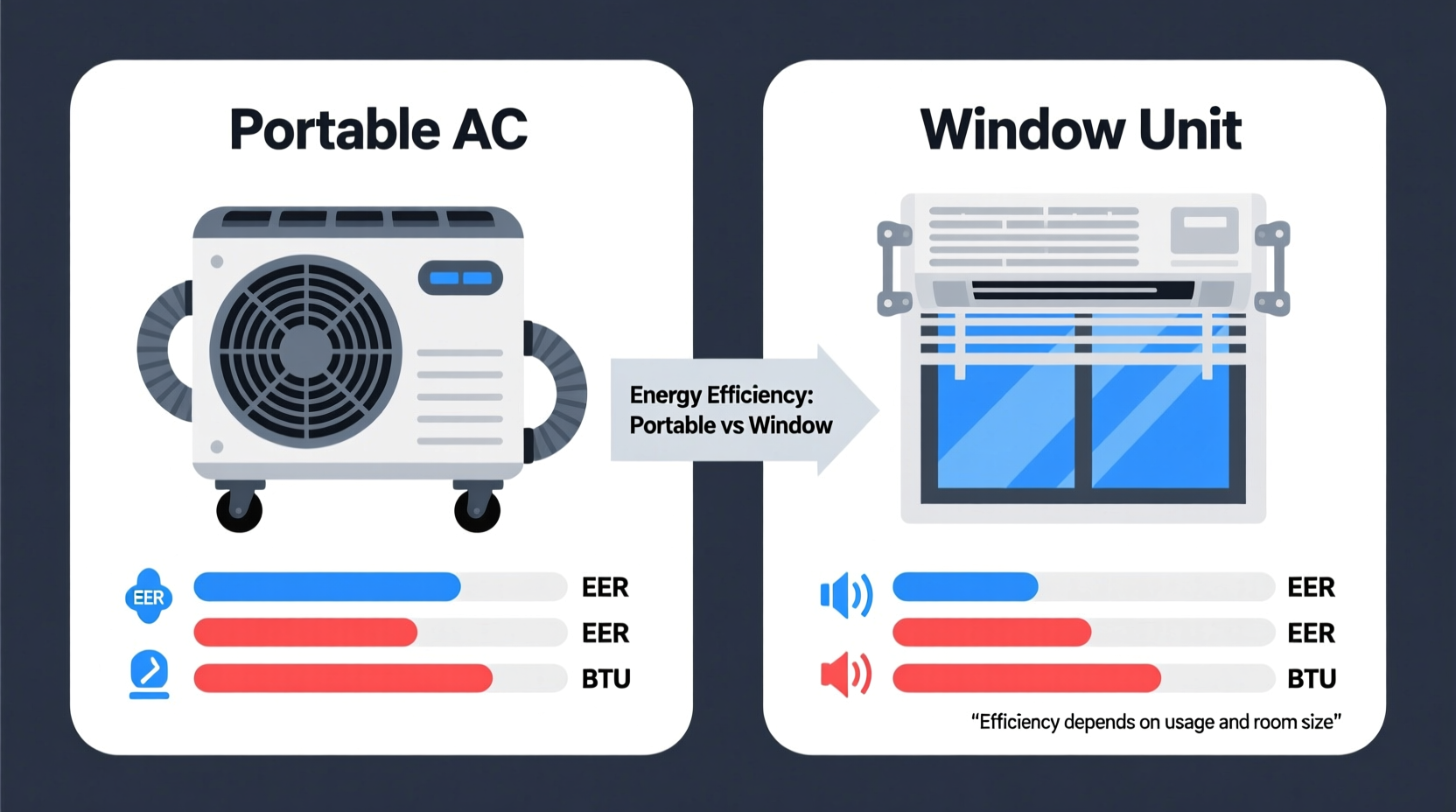 portable ac vs window unit is the portable one actually efficient