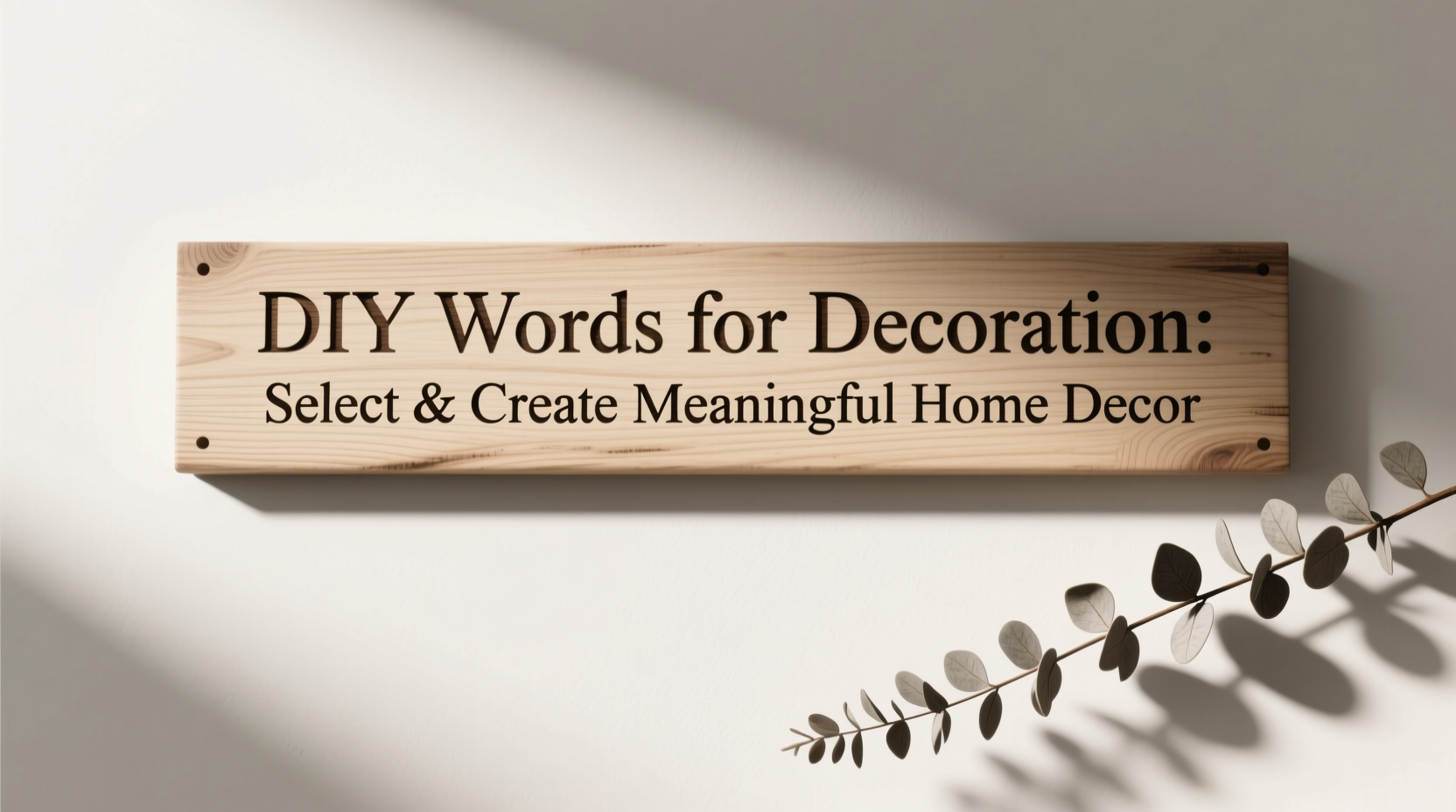 DIY Words for Decoration: Select & Create Meaningful Home Decor