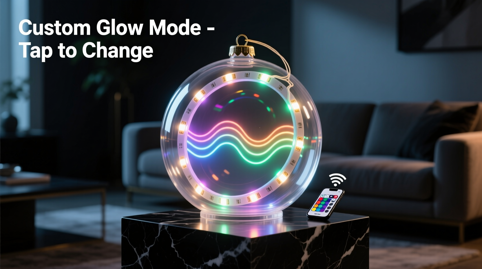 how to use led strip lighting inside clear ornaments for custom effects