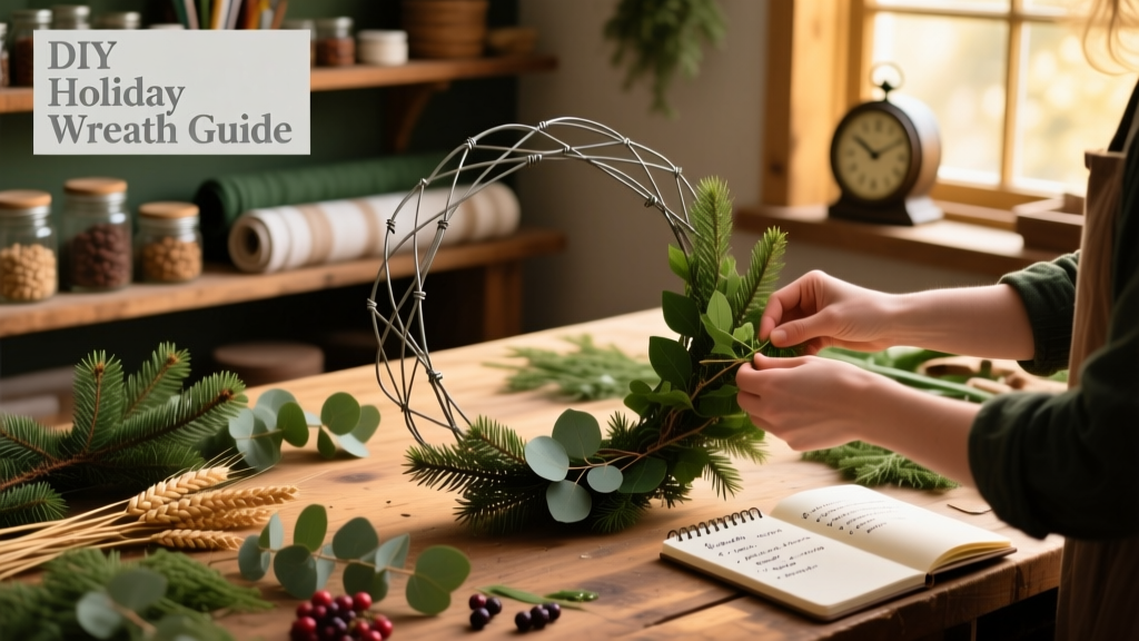 DIY Holiday Wreath: Wire Frame & Greenery Tutorial